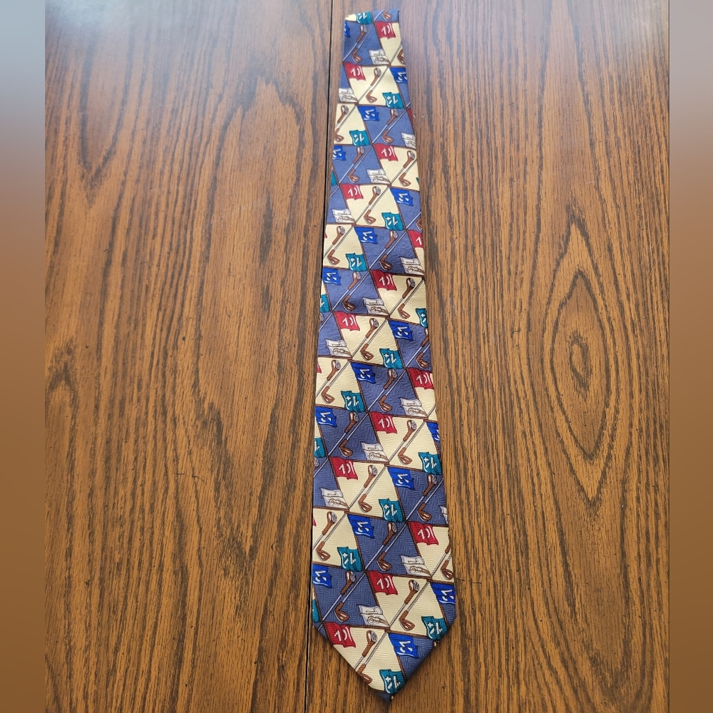 Golf Theme Neck Tie. Adult